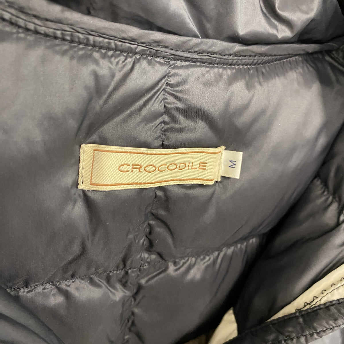 CROCODILE　フルジップ中綿ジャケット　黒　ブラック　Mサイズ ダウン ダウンアウター メンズ 古着