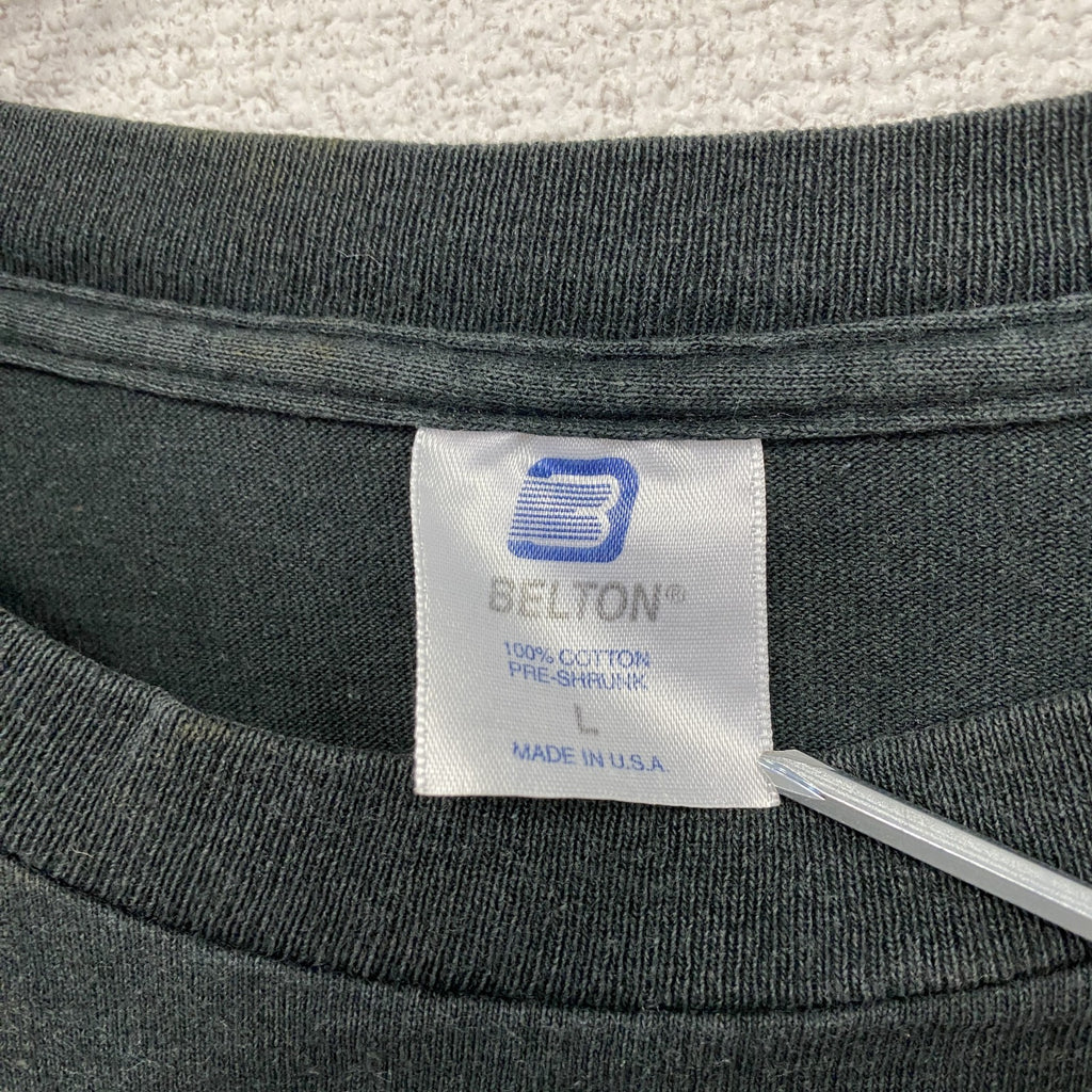 BELTON　ベルトン　半袖プリントTシャツ　シングルステッチ　黒　ブラック　Lサイズ　古着