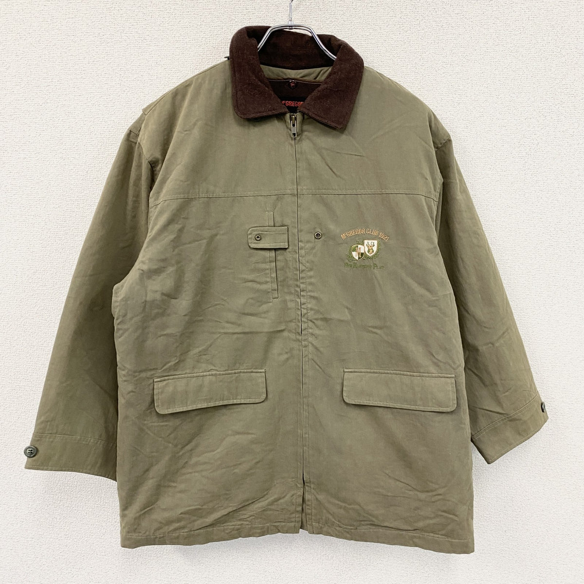 McGREGOR　フルジップジャケット　カーキ　Lサイズ レディース ナイロン ポリエステル 古着