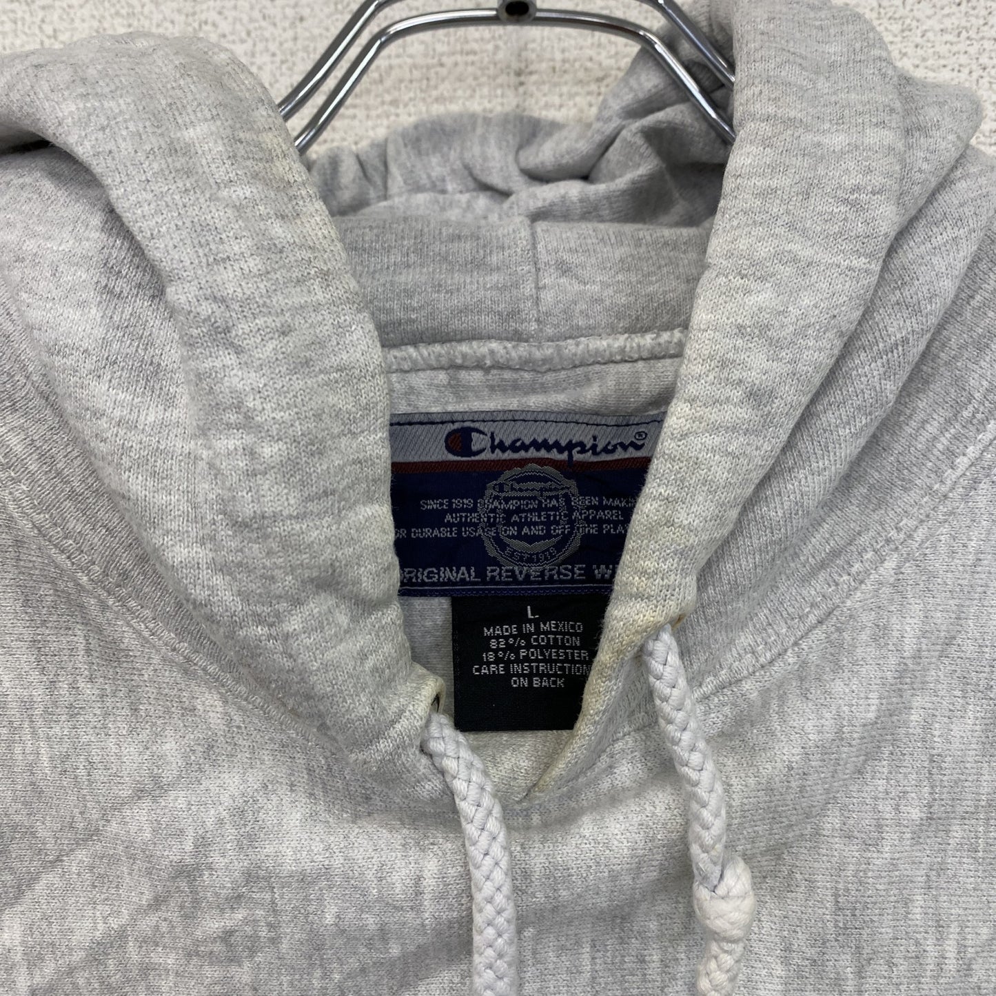 Champion　チャンピオン　オリジナルリバースウィーブ　スウェットパーカー/フーディー　グレー　Lサイズ