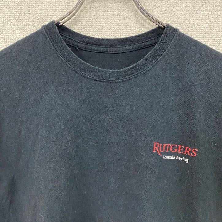 半袖プリントTシャツ　企業T　Rutgers　NISSAN　黒　ブラック　Mサイズ　古着