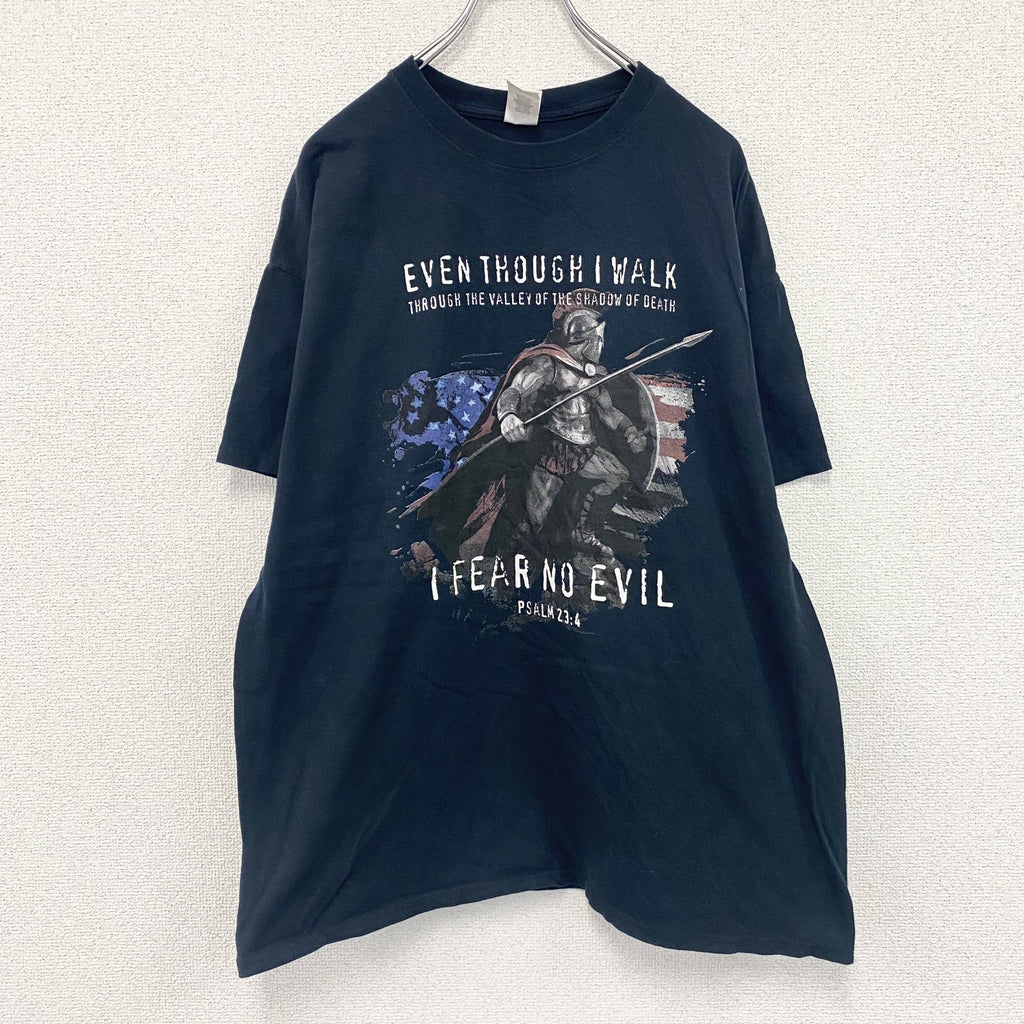 GILDAN　ギルダン　半袖プリントTシャツ　黒　ブラック　XLサイズ　古着
