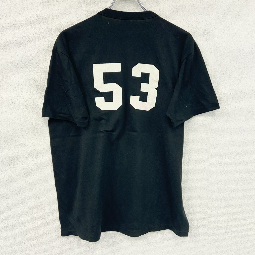 RUSSELL　ラッセル　半袖プリントTシャツ　シングルステッチ　黒　ブラック　Lサイズ カットソー メンズ コットン 古着