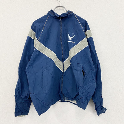 00s　U.S.AIR FORCE　PTU　トレーニングジャケット　ナイロンジャケット　米軍　紺　ネイビー　Lサイズ
