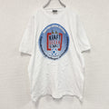SNAP Sportswear　半袖プリントTシャツ　ユーロ　白　ホワイト　Lサイズ　古着