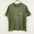 Carhartt　カーハート　半袖Ｔシャツ　ワンポイント　胸ポケット　緑　グリーン　Mサイズ　古着