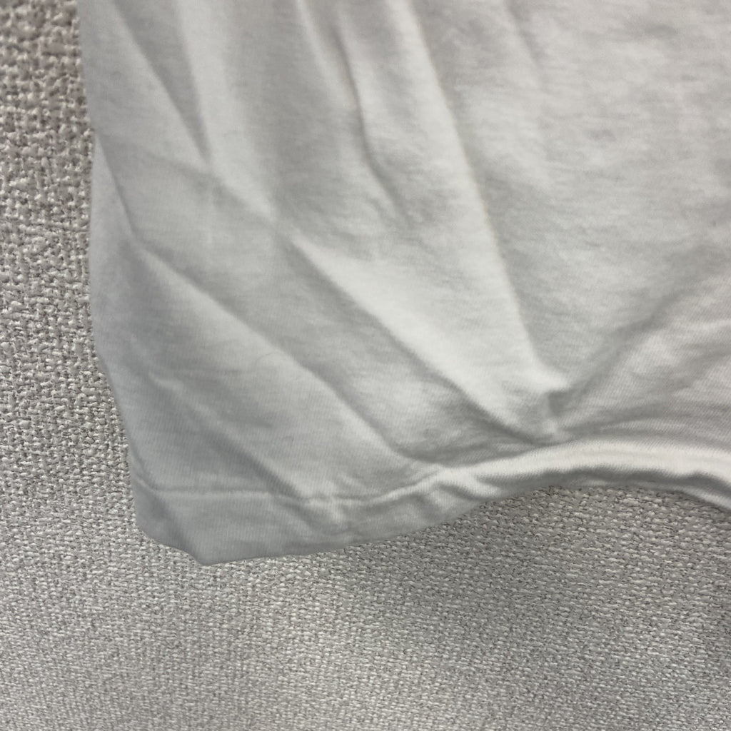 Hanes　ヘインズ　半袖プリントTシャツ　シングルステッチ　白　ホワイト　XLサイズ カットソー メンズ コットン 古着