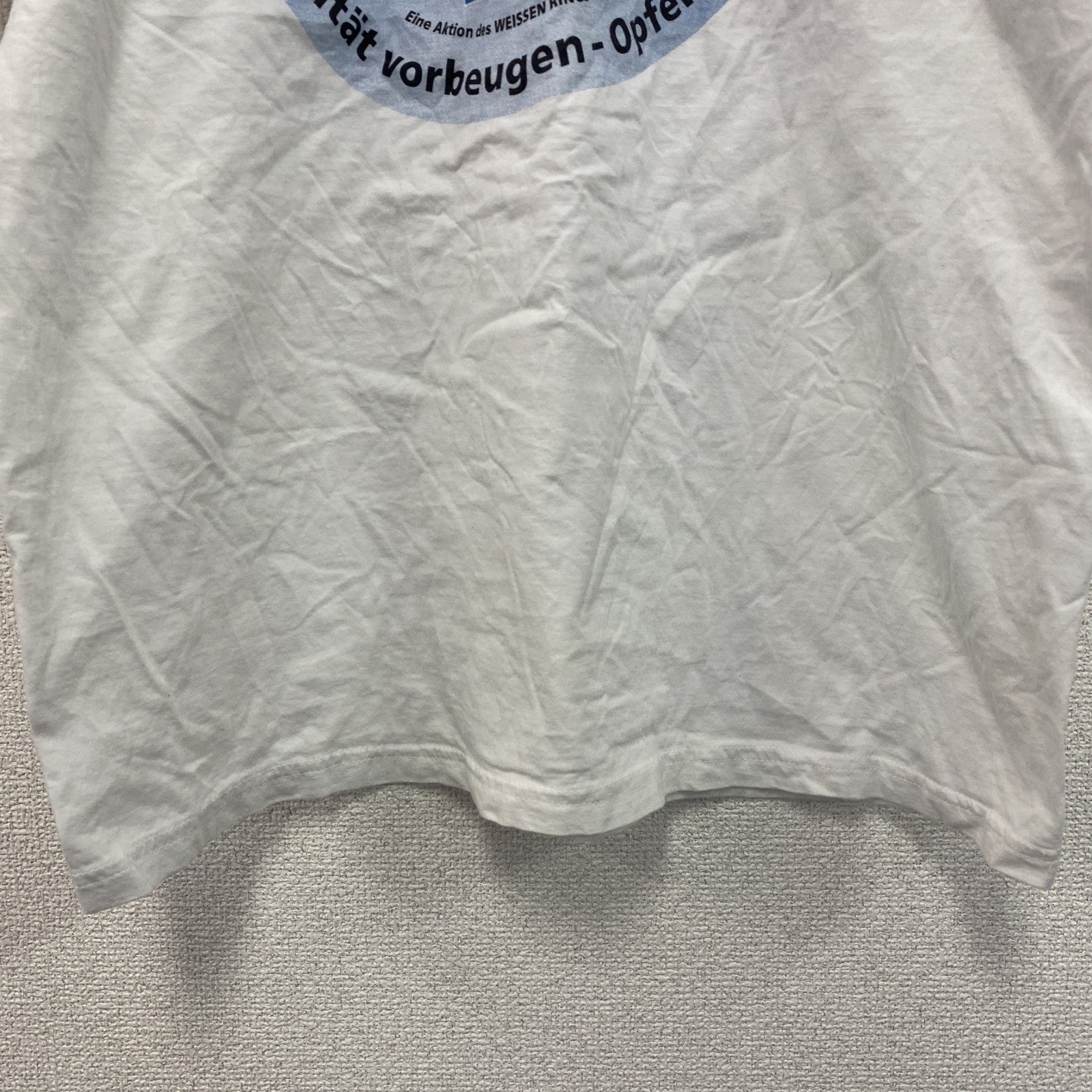 SNAP Sportswear　半袖プリントTシャツ　ユーロ　白　ホワイト　Lサイズ　古着