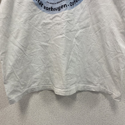 SNAP Sportswear　半袖プリントTシャツ　ユーロ　白　ホワイト　Lサイズ