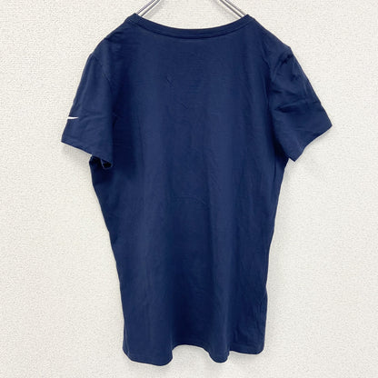 古着 used　NIKE ナイキ　NFL　ペイトリオッツ　半袖ロゴプリントTシャツ　クルーネック　ネイビー　ワンポイントロゴ