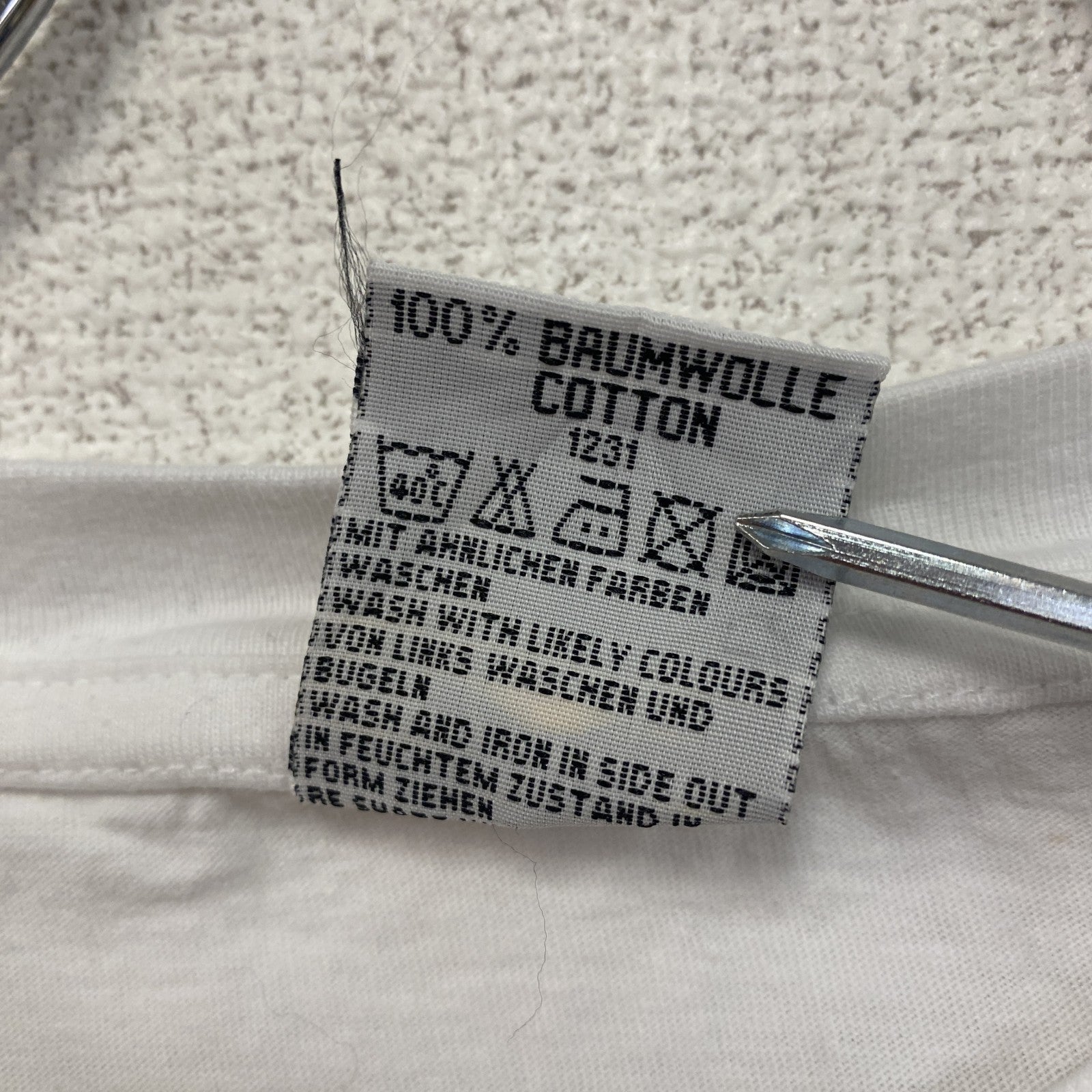 SNAP Sportswear　半袖プリントTシャツ　ユーロ　白　ホワイト　Lサイズ　古着