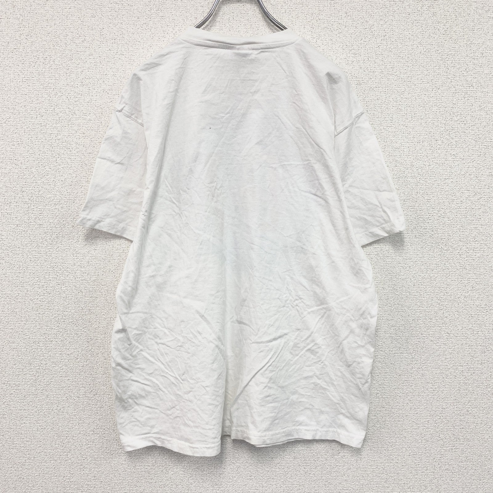 SNAP Sportswear　半袖プリントTシャツ　ユーロ　白　ホワイト　Lサイズ　古着