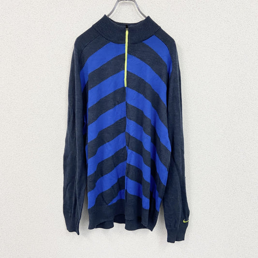 NIKE　ナイキ　ハーフジップアクリル混ウールニットプルオーバー　Lサイズ