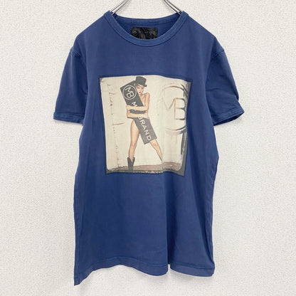 MY BRAND　マイブランド　半袖プリントTシャツ　青　ブルー