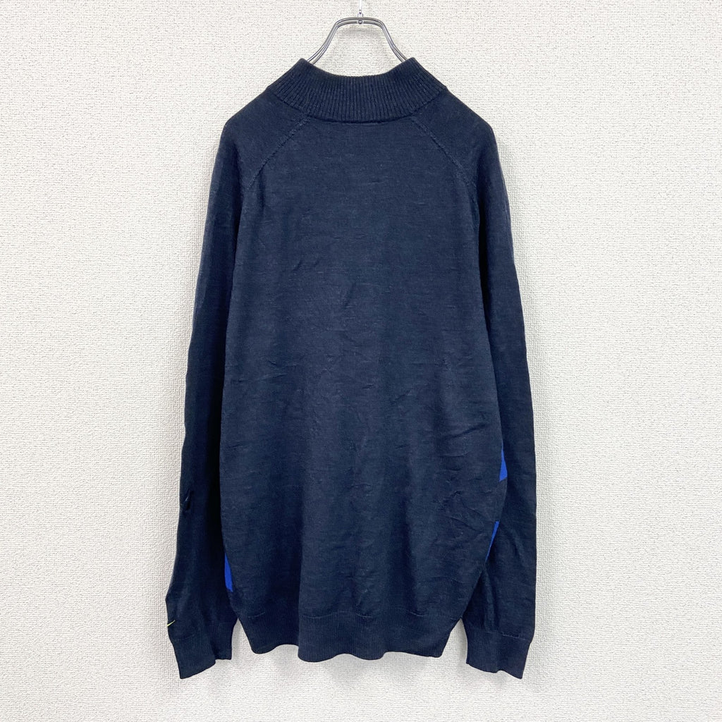 NIKE　ナイキ　ハーフジップアクリル混ウールニットプルオーバー　Lサイズ　古着
