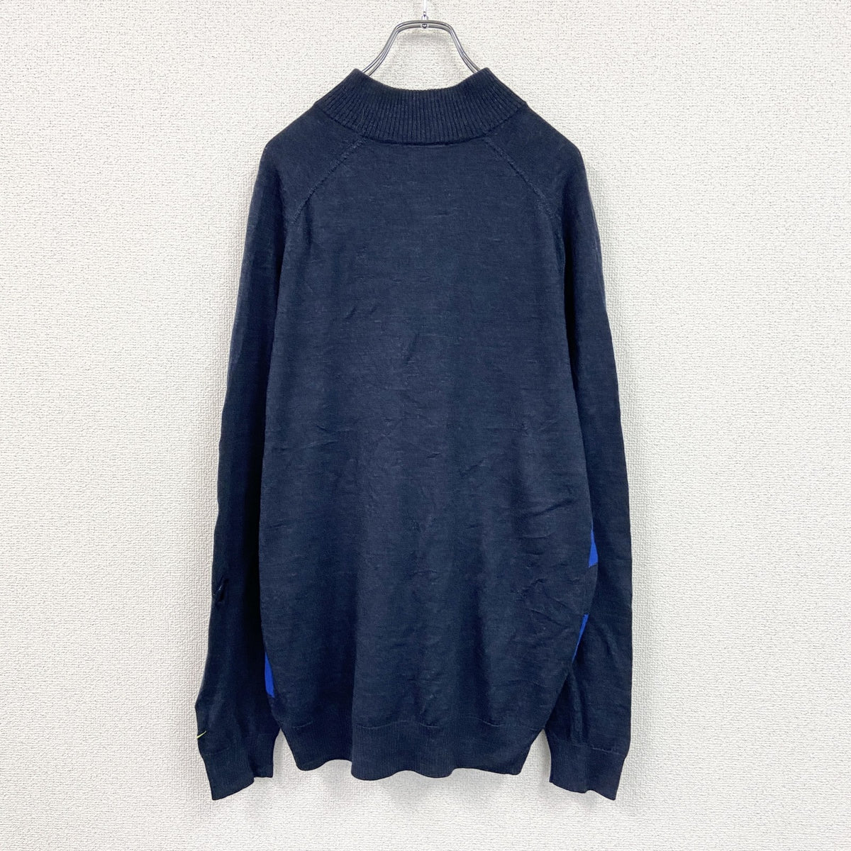 NIKE　ナイキ　ハーフジップアクリル混ウールニットプルオーバー　Lサイズ　古着
