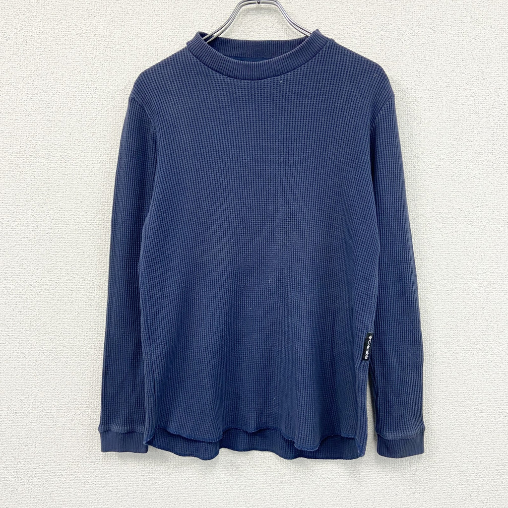 Columbia　コロンビア　長袖サーマルTシャツ/ロンT　ワッフル生地　紺　ネイビー　XLサイズ　古着
