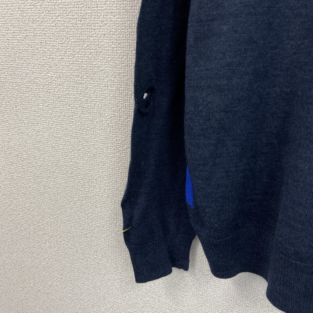 NIKE　ナイキ　ハーフジップアクリル混ウールニットプルオーバー　Lサイズ　古着