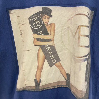 MY BRAND　マイブランド　半袖プリントTシャツ　青　ブルー