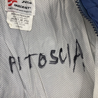 00s　U.S.AIR FORCE　PTU　トレーニングジャケット　ナイロンジャケット　米軍　紺　ネイビー　Mサイズ