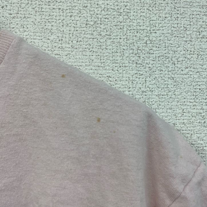 DELTA PRO WEIGHT　半袖プリントTシャツ　GOOD VIBES　ピンク　Lサイズ　古着