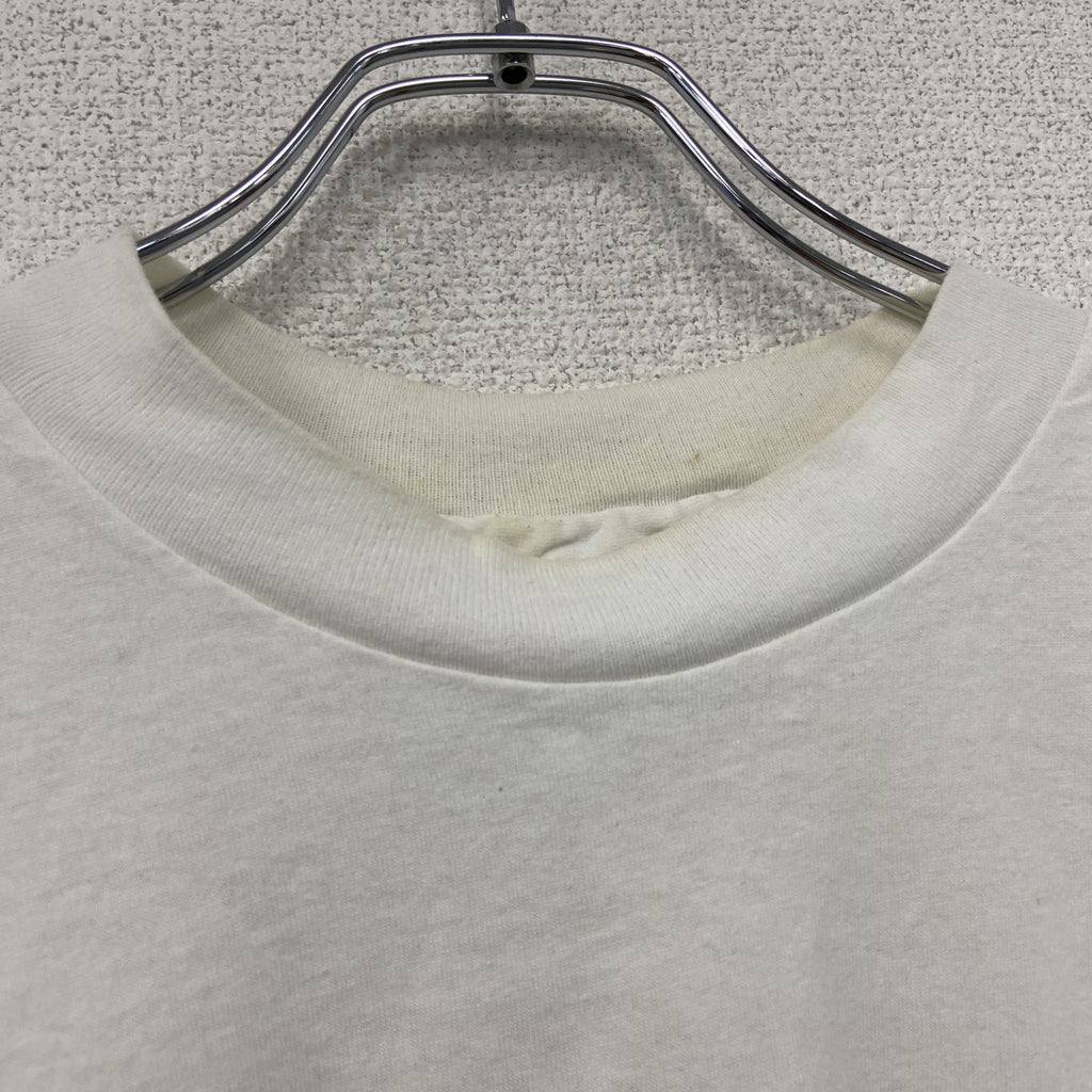 Hanes　ヘインズ　半袖プリントTシャツ　シングルステッチ　白　ホワイト　XLサイズ　古着