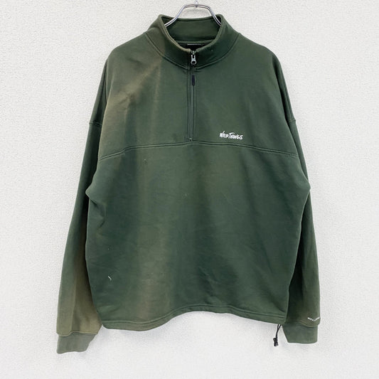 WILD THINGS　ワイルドシングス　ハーフジップスウェット/トレーナー　深緑　ディープグリーン　Lサイズ