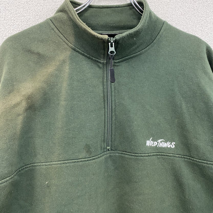 WILD THINGS　ワイルドシングス　ハーフジップスウェット/トレーナー　深緑　ディープグリーン　Lサイズ