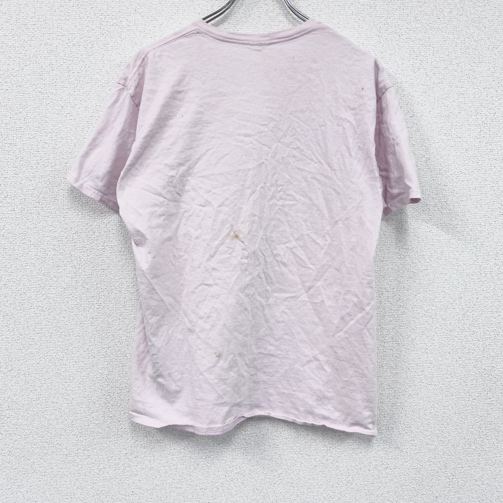 DELTA PRO WEIGHT　半袖プリントTシャツ　GOOD VIBES　ピンク　Lサイズ　古着