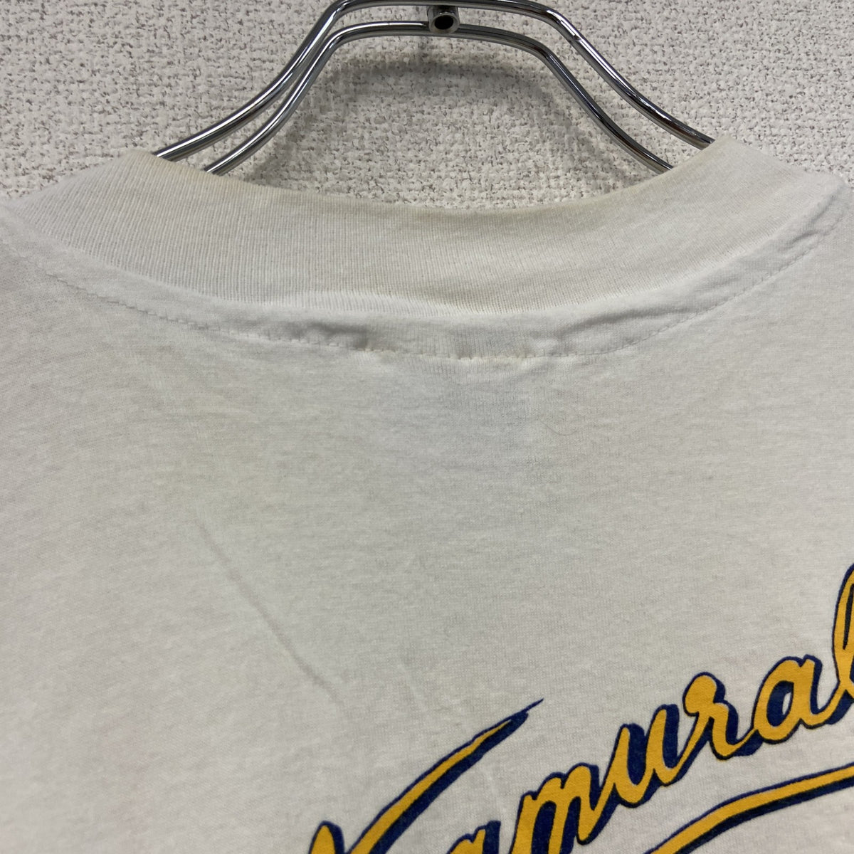 Hanes　ヘインズ　半袖プリントTシャツ　シングルステッチ　白　ホワイト　XLサイズ　古着