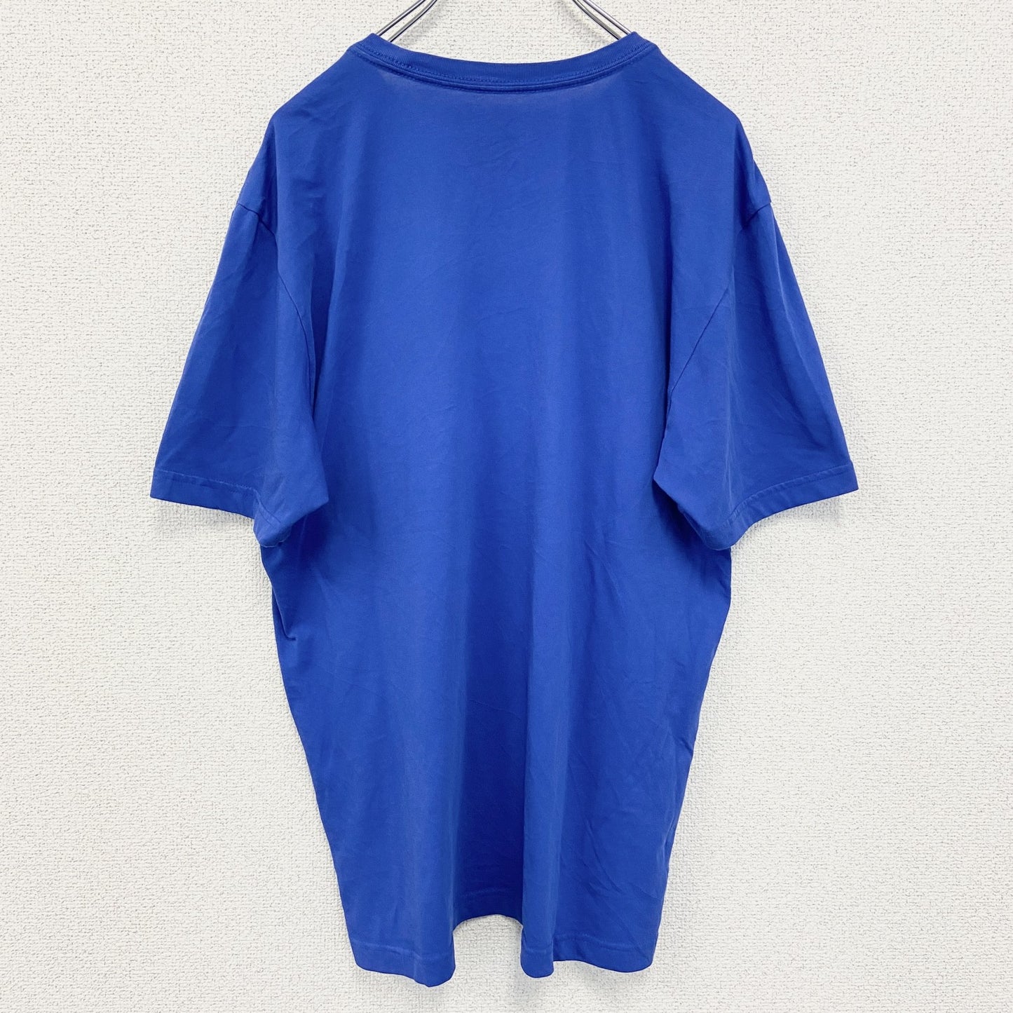 古着 used　NIKE ナイキ　半袖プリントTシャツ　ドライフィット　シンプルデザイン　クルーネック　青　ブルー　Lサイズ