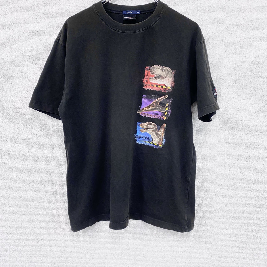 JURASSICPARK　ジュラシック・パーク　半袖プリントTシャツ　ムービーT　黒　ブラック　XLサイズ　古着