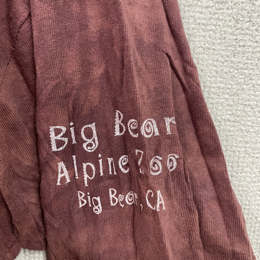 THE MOUNTAIN　ザマウンテン　半袖プリントTシャツ　アニマルT　タイダイ　ワインレッド　XLサイズ　古着