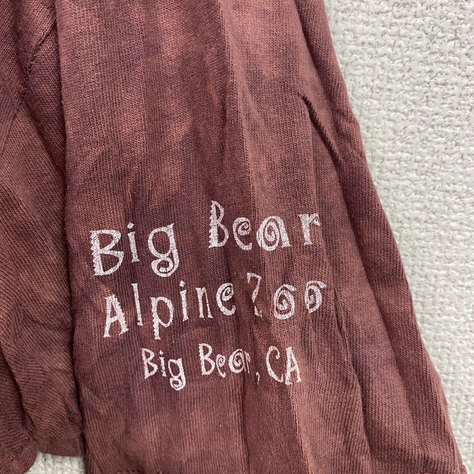 THE MOUNTAIN　ザマウンテン　半袖プリントTシャツ　アニマルT　タイダイ　ワインレッド　XLサイズ　古着