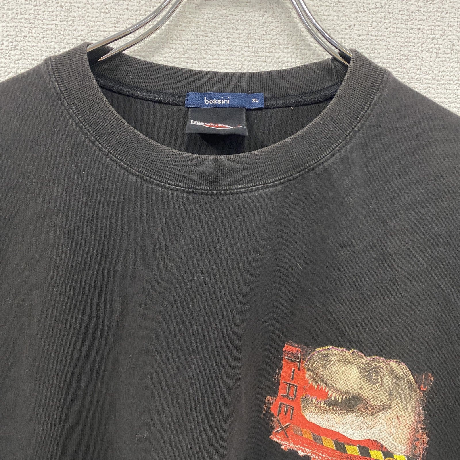 JURASSICPARK　ジュラシック・パーク　半袖プリントTシャツ　ムービーT　黒　ブラック　XLサイズ　古着