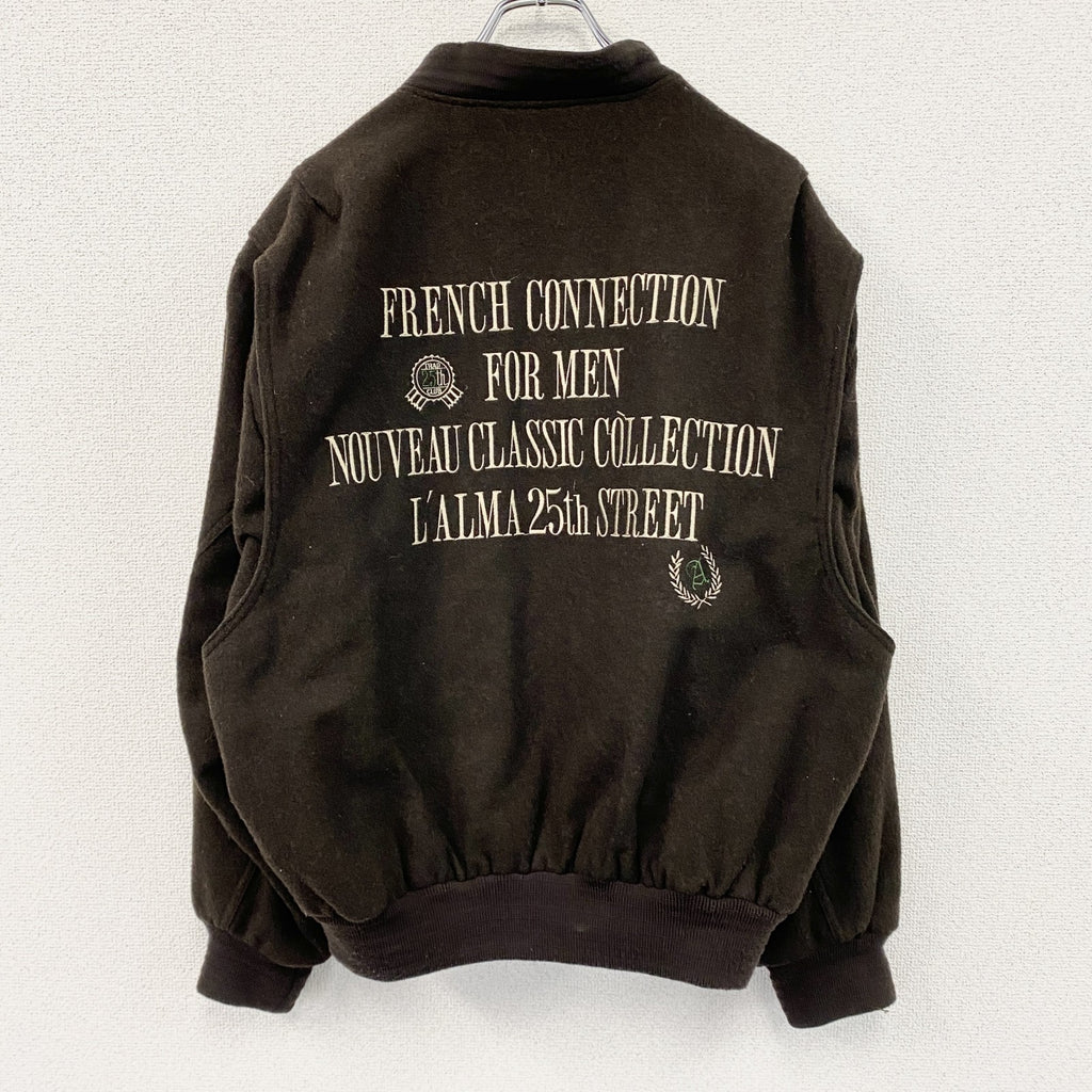 UNION BAY　ユニオンベイ　フルジップブルゾン　茶色　ブラウン　Lサイズ メンズ ウール アクリル 古着