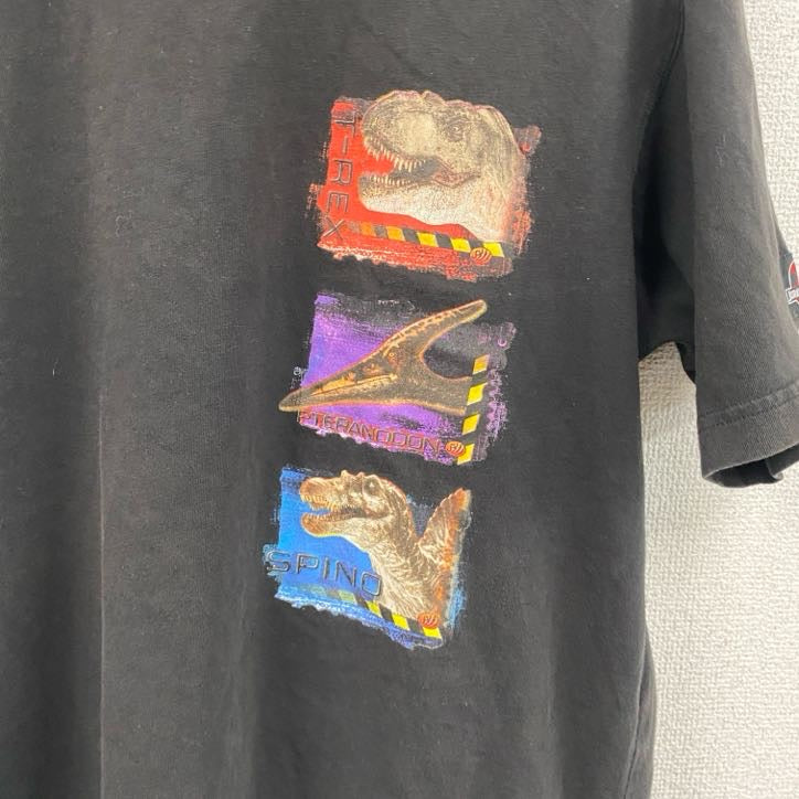 JURASSICPARK　ジュラシック・パーク　半袖プリントTシャツ　ムービーT　黒　ブラック　XLサイズ　古着