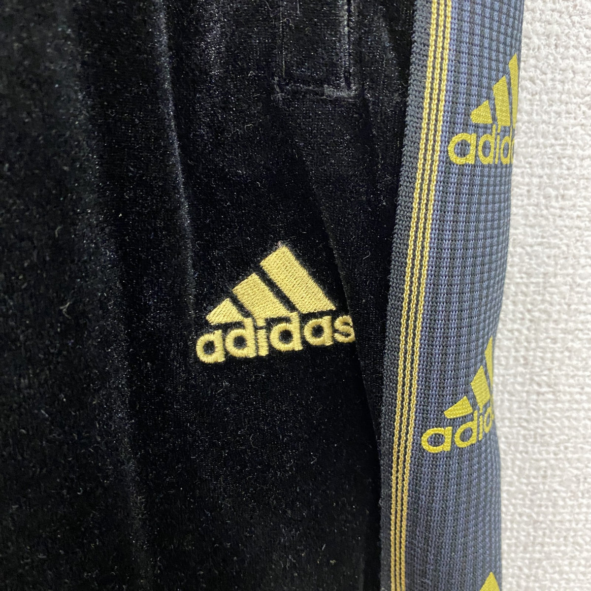 00s　adidas　アディダス　トラックパンツ/ベロアパンツ　黒　ブラック　Mサイズ　古着