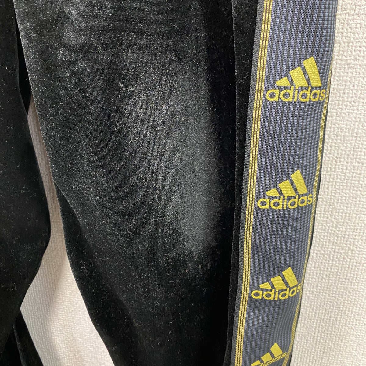 00s　adidas　アディダス　トラックパンツ/ベロアパンツ　黒　ブラック　Mサイズ　古着