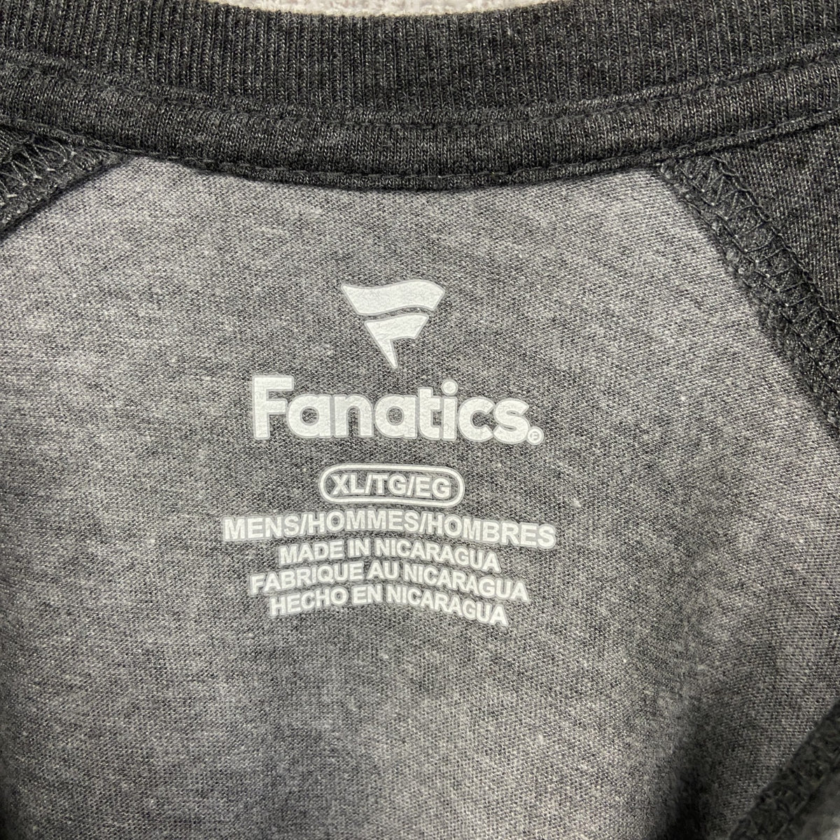 Fanatics フィナティックス　NFL　スーパーボウル　長袖ラグランTシャツ　グレー　灰色　レトロデザイン　Lサイズ　古着