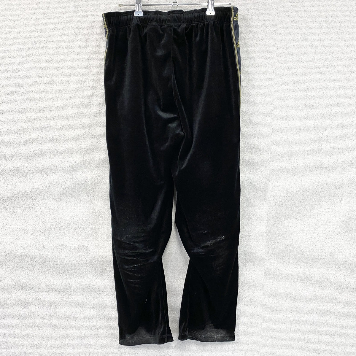 00s　adidas　アディダス　トラックパンツ/ベロアパンツ　黒　ブラック　Mサイズ　古着