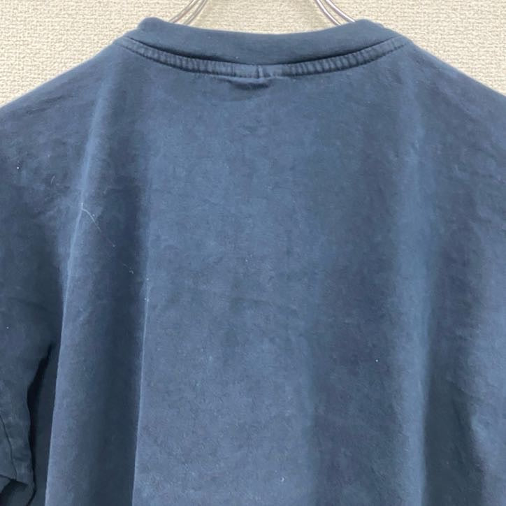B＆C　半袖プリントTシャツ　Landser　紺　ネイビー　XLサイズ　古着