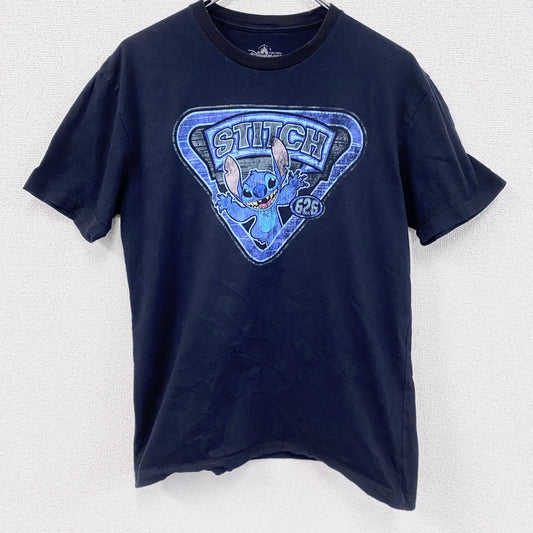 DISNEY　ディズニー　Stitch　スティッチ　半袖プリントTシャツ　キャラクターT　黒　ブラック　Mサイズ