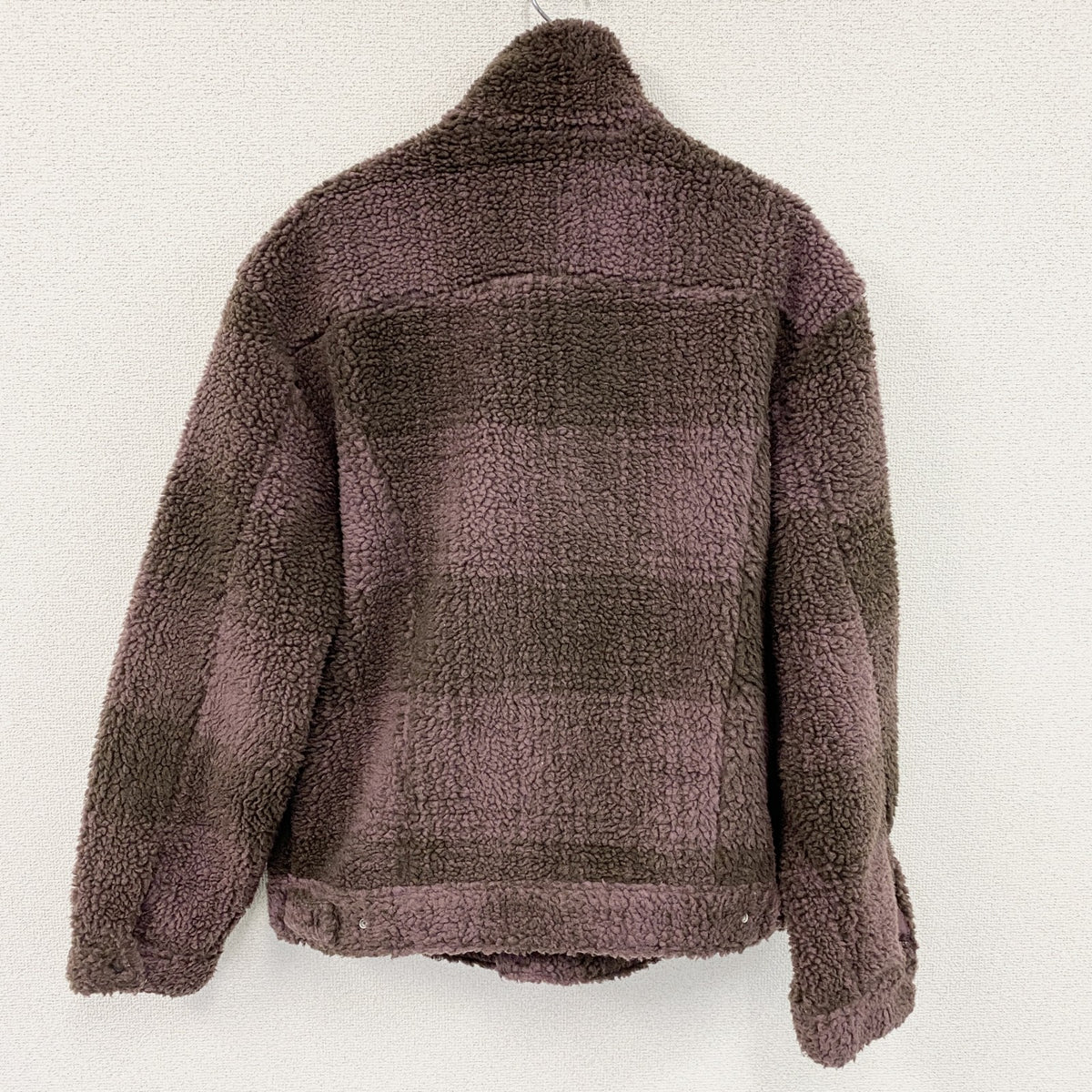 Levi’ｓ　リーバイス　ボアジャケット　紫　パープルブラウン　Lサイズ ボアアウター メンズ ポリエステル 古着