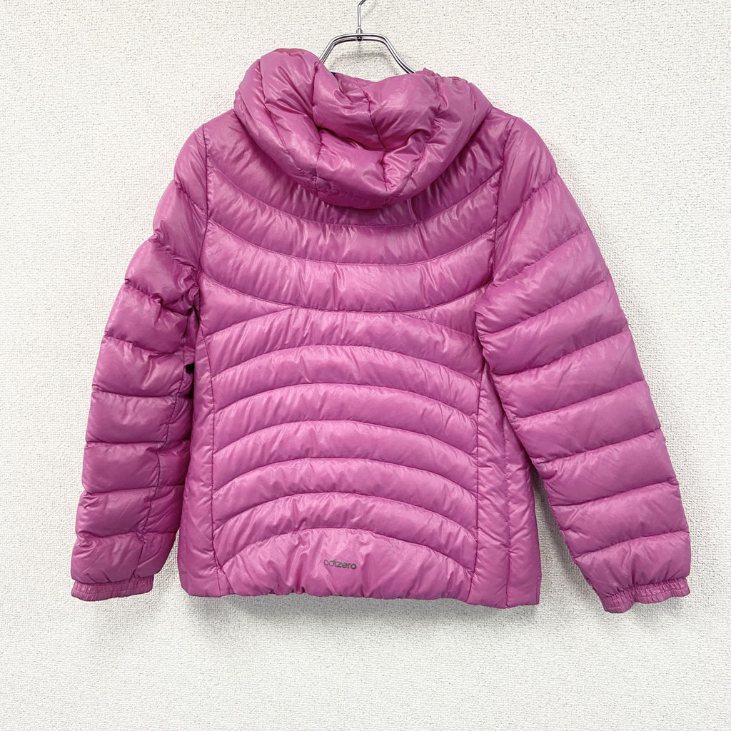 00s　adidas　アディダス　ダウンジャケット　ダウン90％　パフォーマンスロゴ　ヴィンテージ　ピンク　Mサイズ　古着