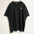 COTTON ON　半袖ワンポイントTシャツ　バックプリント　黒　ブラック　ビッグシルエット　2XLサイズ　古着
