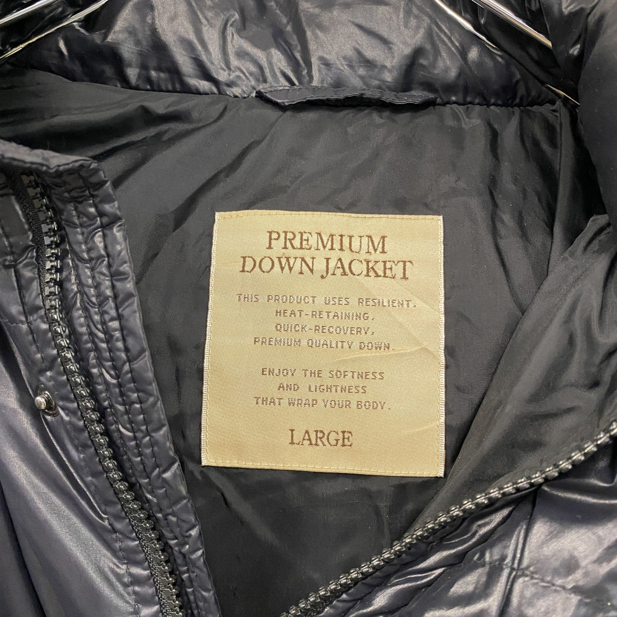 OLD UNIQLO　オールドユニクロ　プレミアムダウンジャケット　ダウン90%　黒　ブラック　Lサイズ　古着