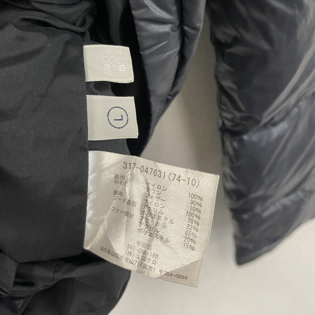 OLD UNIQLO　オールドユニクロ　プレミアムダウンジャケット　ダウン90%　黒　ブラック　Lサイズ　古着