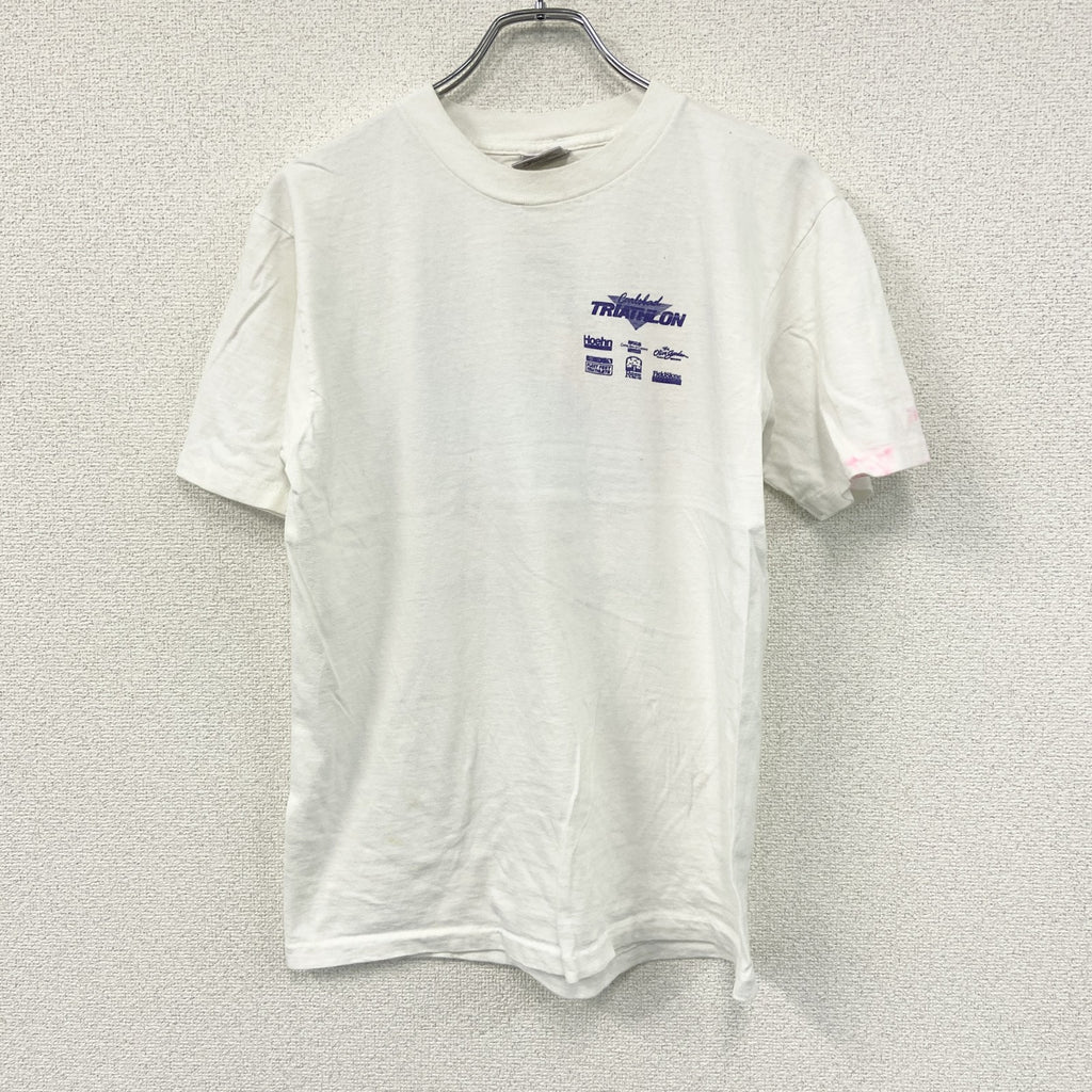 ONEITA　オニータ　半袖プリントTシャツ　ヴィンテージ　シングルステッチ　白　ホワイト　Lサイズ　古着