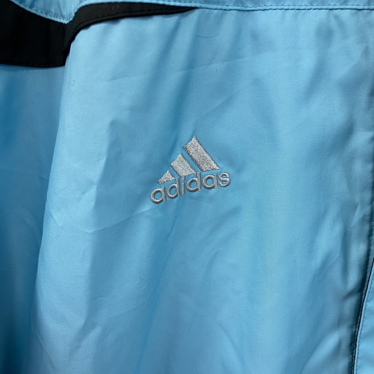 90s　adidas　アディダス　ナイロンジャケット/ブルゾンパーカー　水色　ライトブルー　Sサイズ　古着